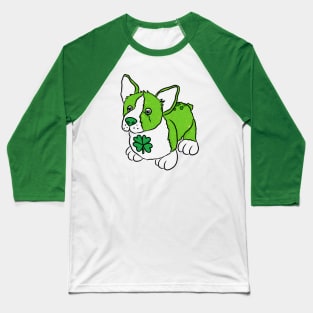 Lucky Corgi Dog Baseball T-Shirt